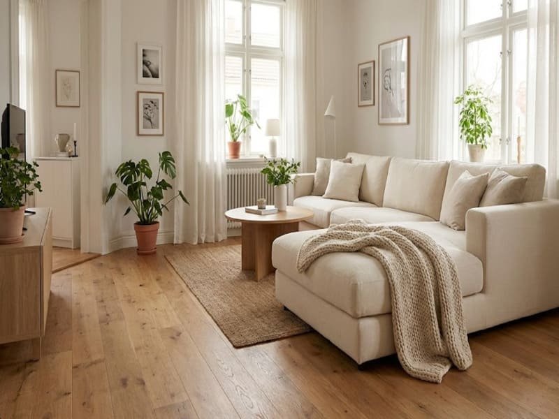 Farbpalettentabelle mit den besten Kombinationen von Boden und Möbeln